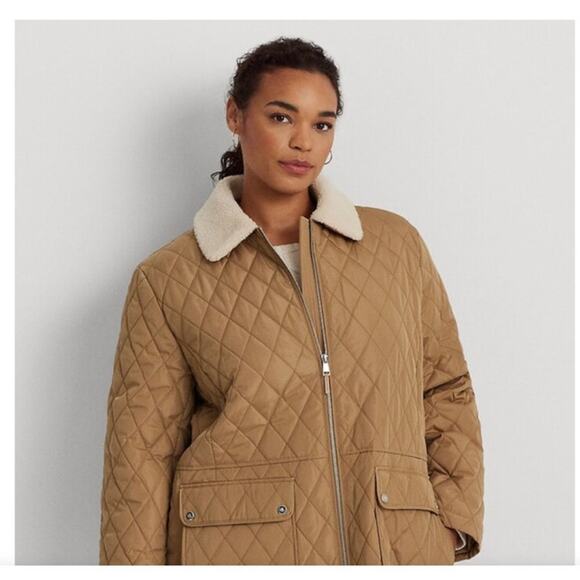 Ralph Lauren Jackets & Blazers - Ralph Lauren LRL Short Diamond Quilted Jacket Birch Tan S